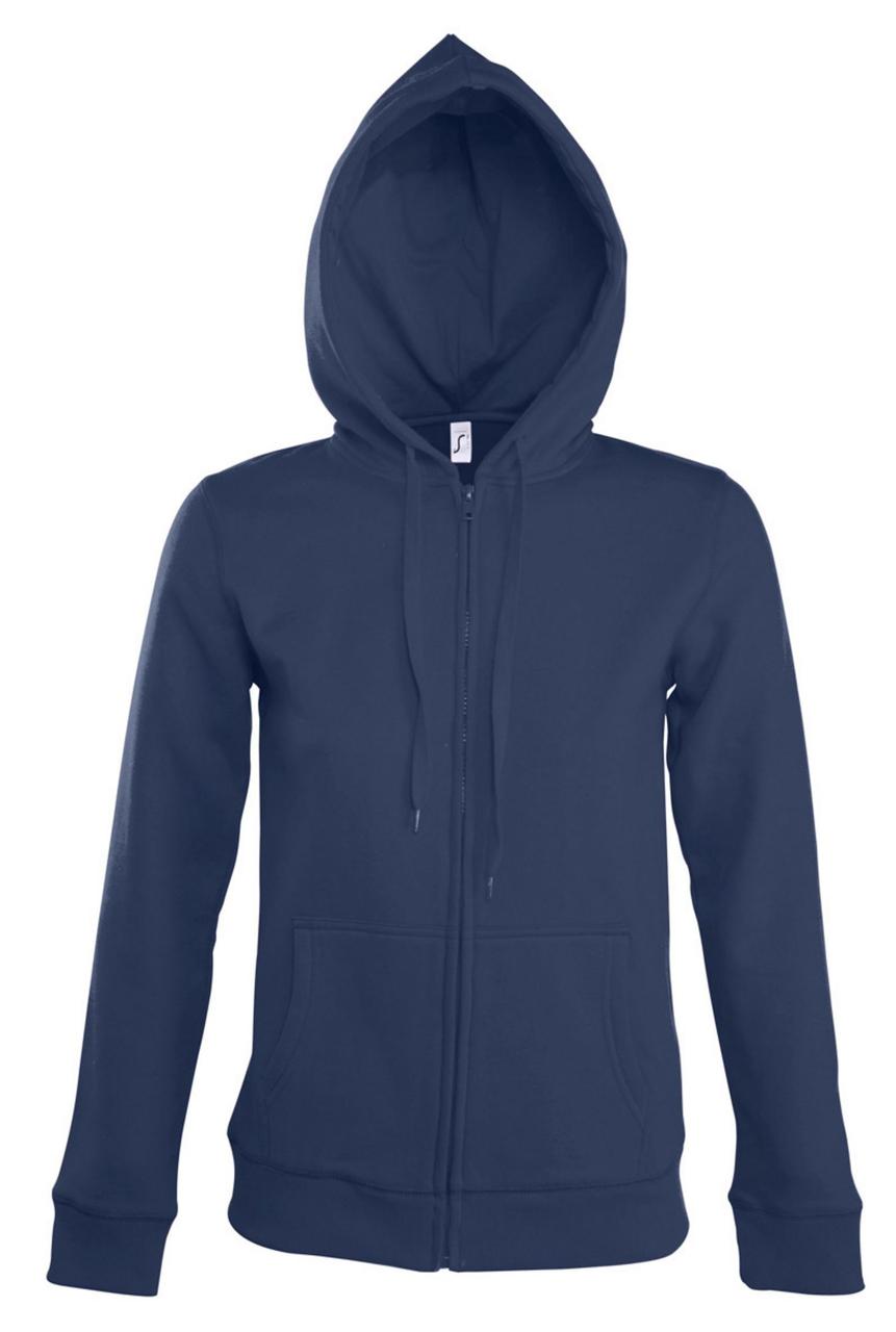 Толстовка женская на молнии с капюшоном Seven Women, темно-синяя (артикул 5574.40)