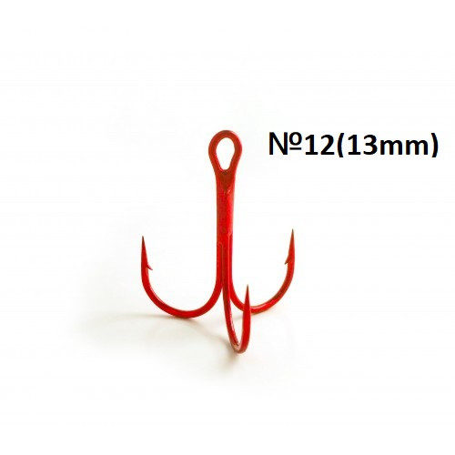 Тройной крючок Fanatik FT-1103 №12(13mm)RED