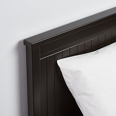 Кушетка ХЕМНЭС черно-коричневый с 2 матрасами Малвик жесткий ИКЕА, IKEA, фото 2