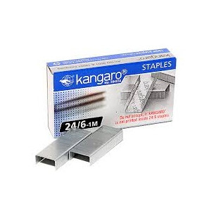 Скобы для степлера №24/6, 1-30л, 1000шт, оцинкованные Kangaro