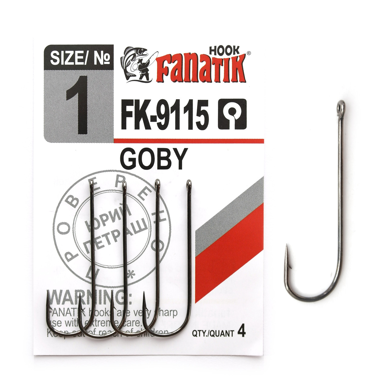 Крючок Fanatik GOBY FK-9115 № 1 (34mm) 2шт