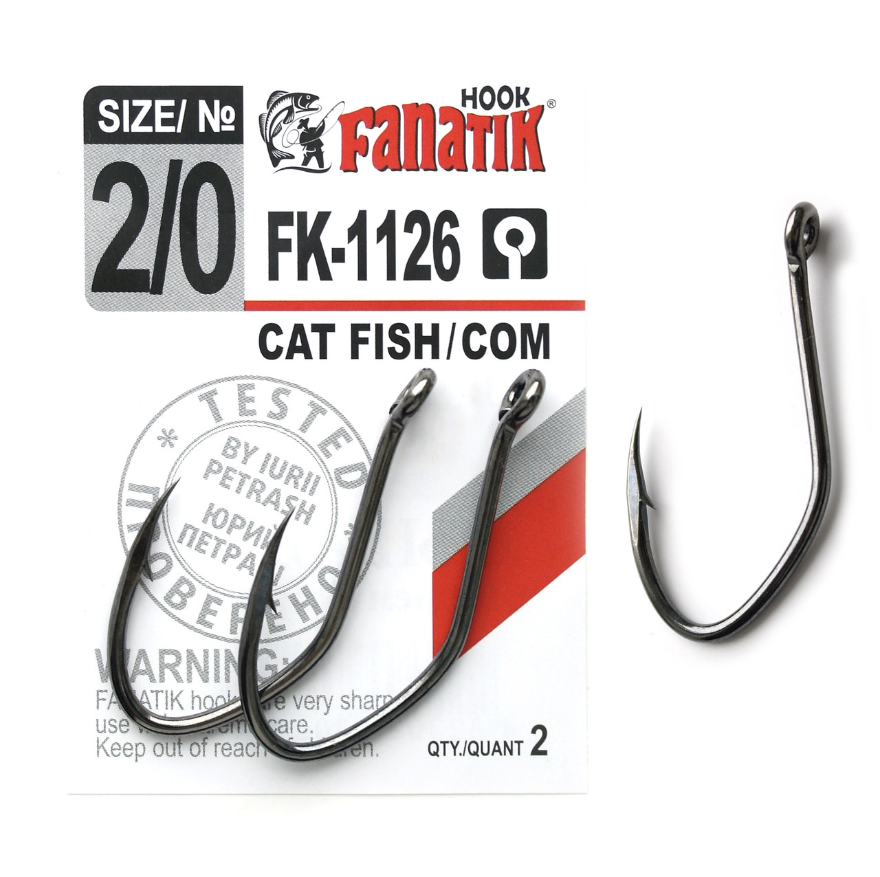Крючок CAT FISH-COM FK-1126 № 2/0 (46mm)2шт
