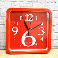 Часы настенные квадратные Quartz М5188А красные