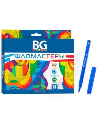 Фломастеры "BG", 18 цветов, серия "Carnival", в картонной упаковке