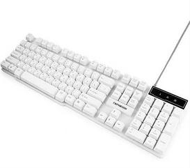 Клавиатура USB, Гарнизон GK-200, Белый KeyBoard 104 mech keys, rus/lat, white