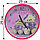 Настенные часы круглые диаметр 25 см Classic bear M5188A розовые с медведями, фото 3