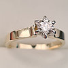Золотое кольцо с бриллиантами 0,30Сt SI2/K EX-Cut
