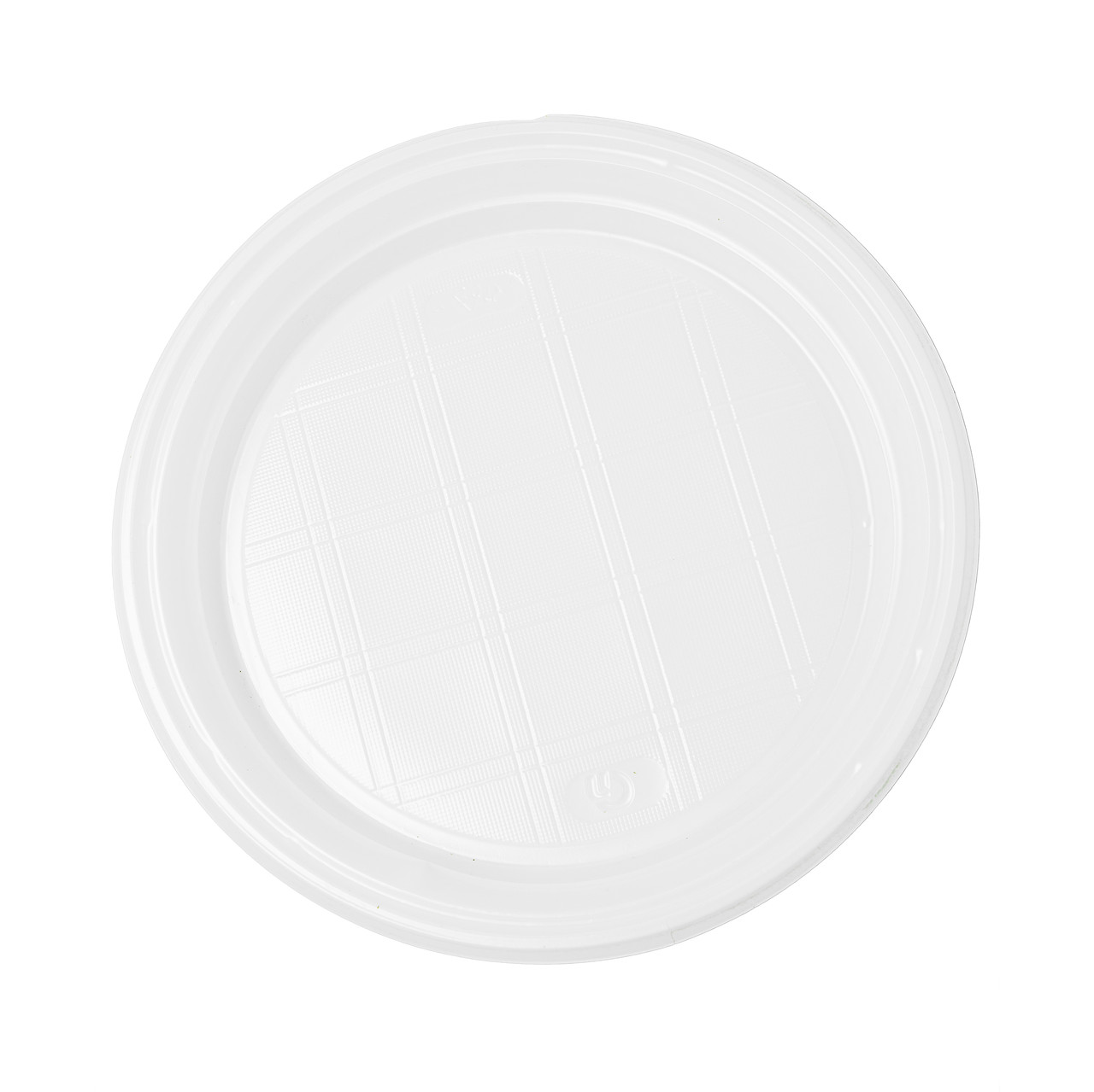 Тарелка пластиковая, цветная/белая/d20,5/Пла002317/100шт, фото 1