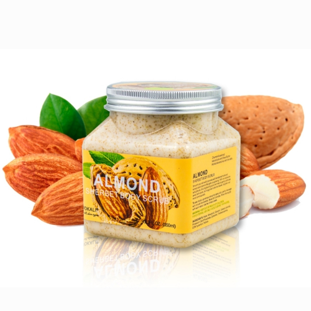 ALMOND Sherbet Body Scrub, Wokali (МИНДАЛЬ Скраб для тела, Вокали), 350 мл.
