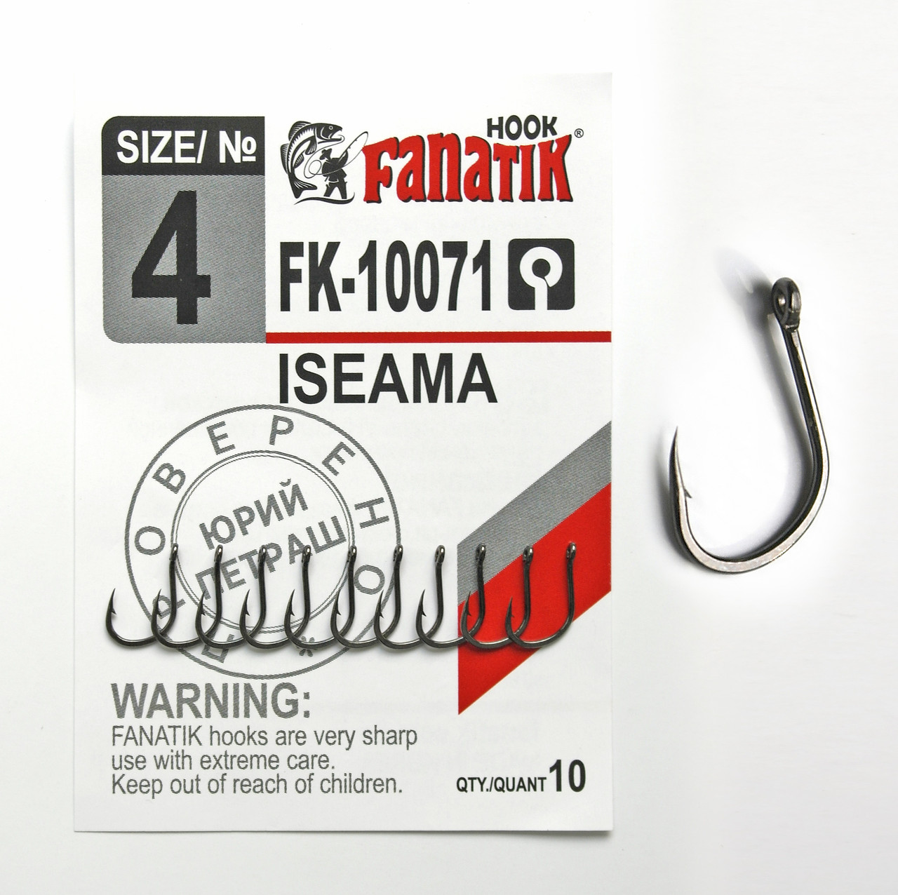 Крючок Fanatik Iseama FK-10071 №4 (10mm)10шт