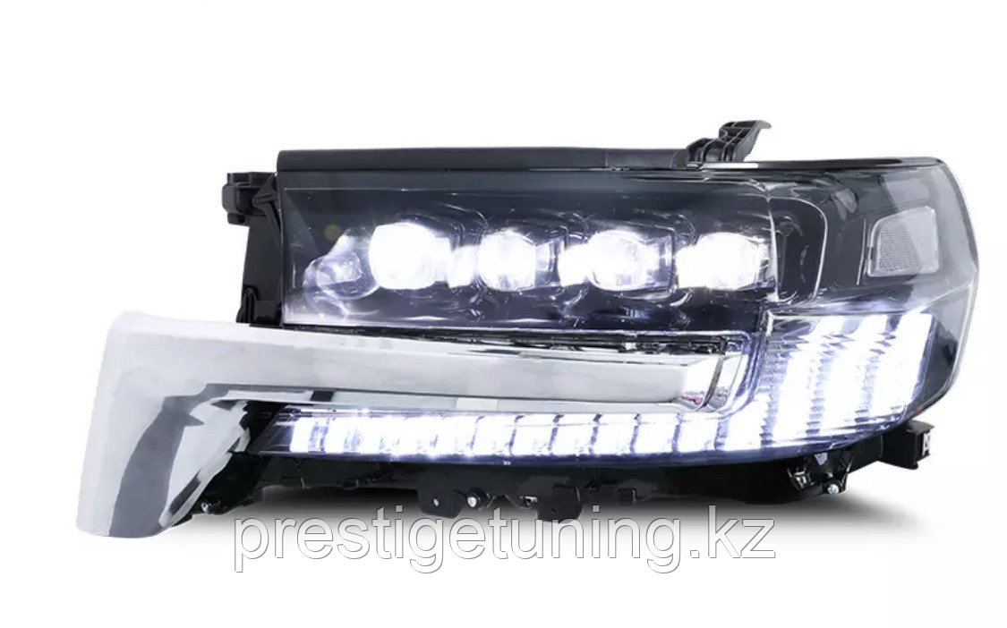 Передние фары 4 линзовые LED на Land Cruiser 200 2016-21 - фото 7 - id-p88709534