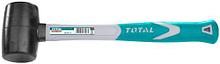 Киянка резиновая 450гр.черная фибергласовая рукоятка TOTAL арт.THT761616