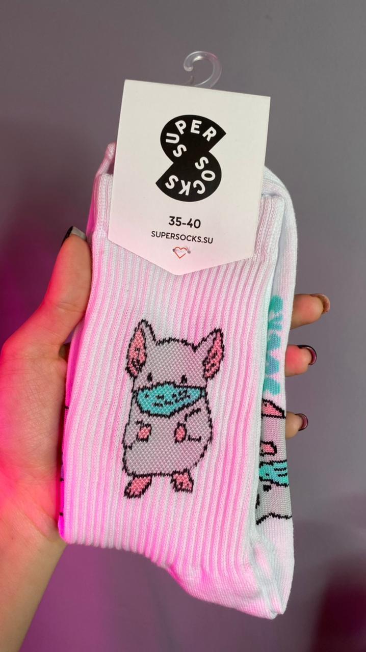 Носки SUPER SOCKS "Мышка в маске"