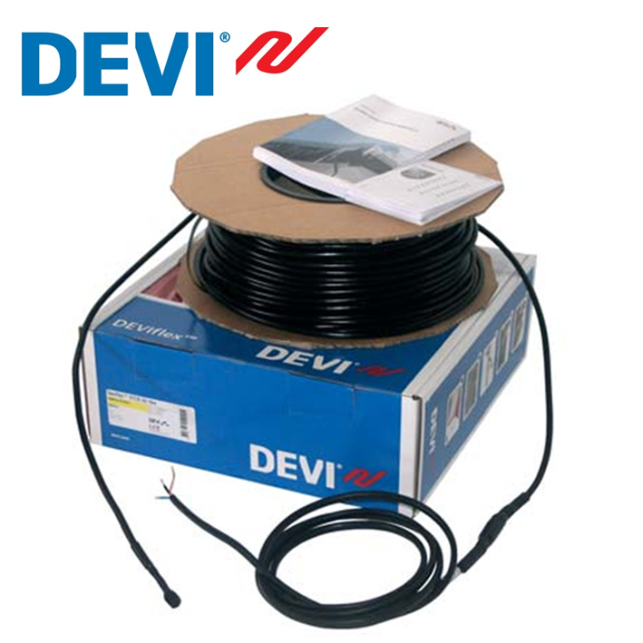 Нагревательный кабель для обогрева водостоков, желобов, крыш,20Вт/м,6м Devi, Дания