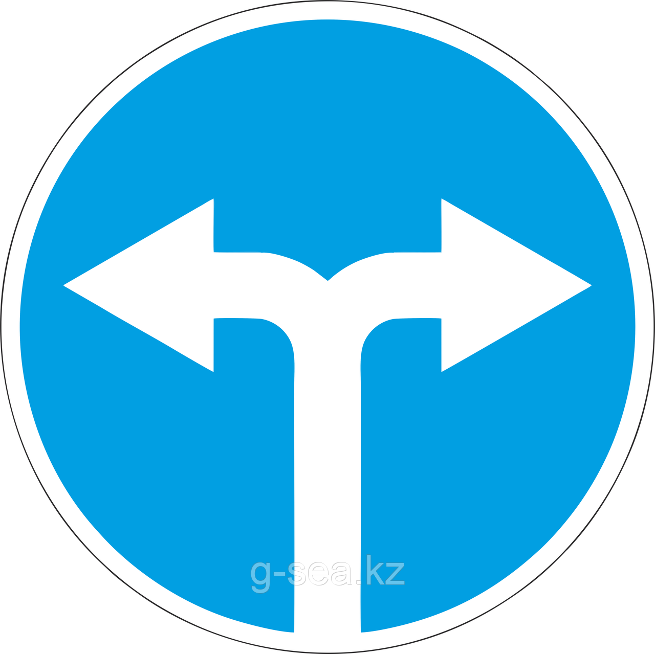 Дорожный знак 4.1.6 Движение направо или налево - фото 1 - id-p88711604