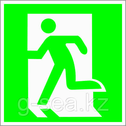 Табличка Выход здесь (левосторонний)