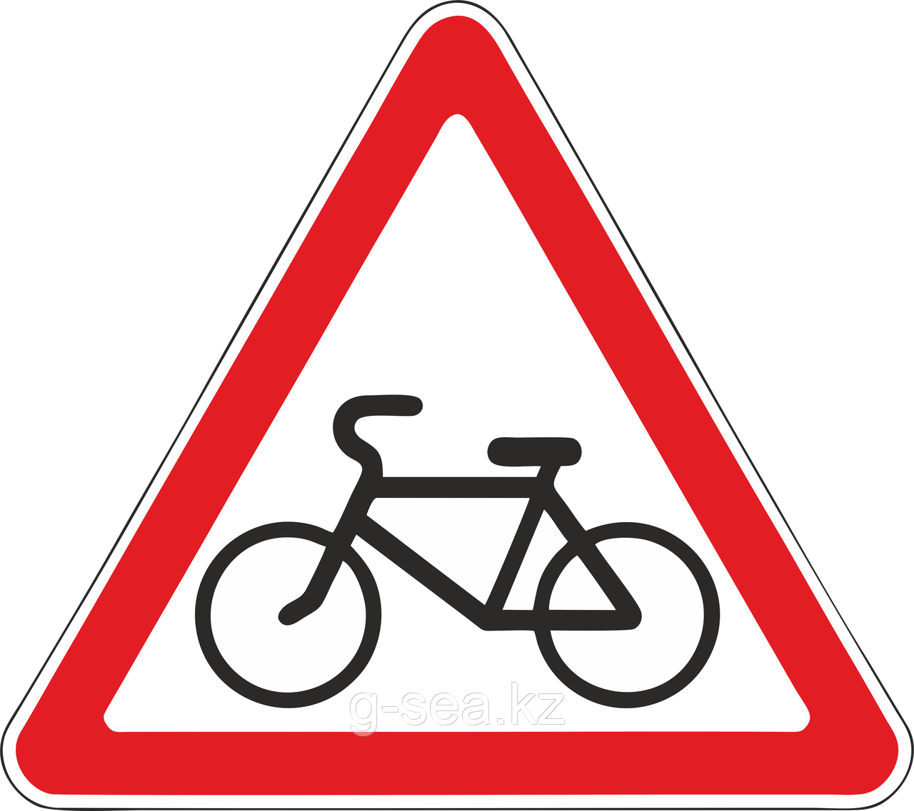 Дорожный знак 1.22 Пересечение с велосипедной дорожкой