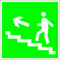 Табличка Направление к эвакуационному выходу по лестнице вверх