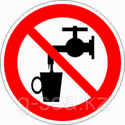 Знак Запрещается использовать в качестве питьевой воды - фото 1 - id-p88712073