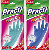 Paclan "Practit Extra Dry" резеңке қолғаптары, M, түсі микс, еуро аспасы бар пакет