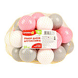 Шарики для сухого бассейна с рисунком, диаметр шара 7,5 см, набор 30 штук, цвет розовый, белый, серый, фото 4