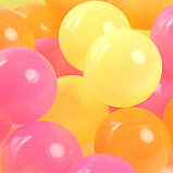 Шарики для сухого бассейна с рисунком «Флуоресцентные», диаметр шара 7,5 см, набор 30 штук, цвет оранжевый,, фото 3
