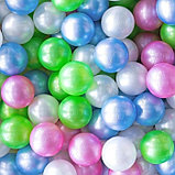 Шарики для сухого бассейна «Перламутровые», диаметр шара 7,5 см, набор 50 штук, цвет розовый, голубой, белый,, фото 2