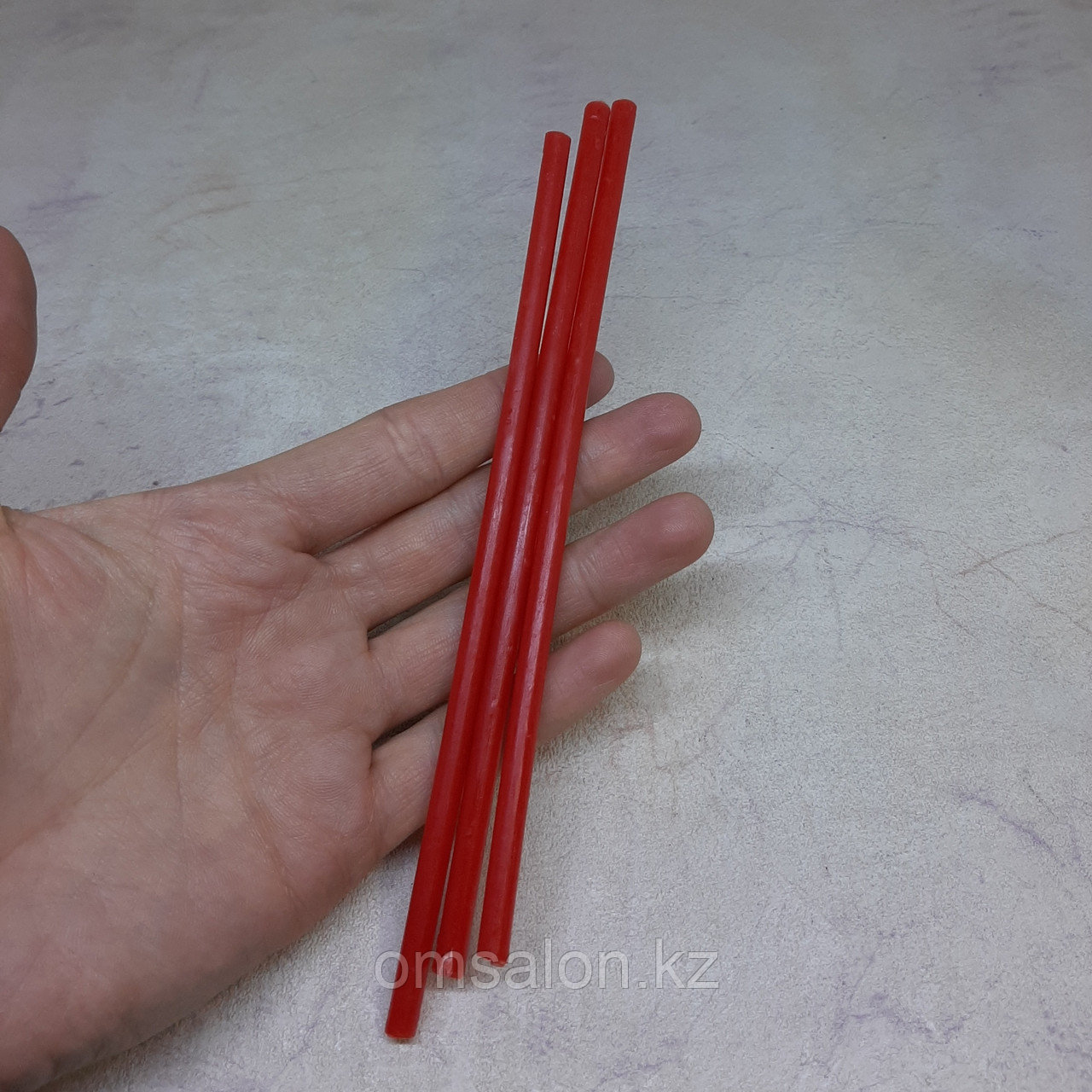 Свеча программная, красная, 16см, фото 1