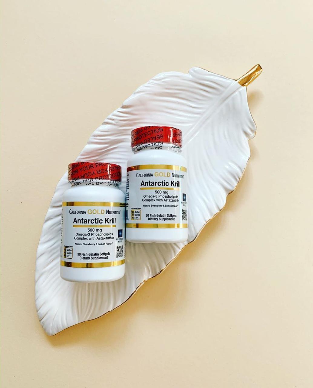 Масло антарктического криля, с астаксантином, 500 мг, 30 рыбно-желатиновых капсул, California Gold Nutrition - фото 1 - id-p88721501