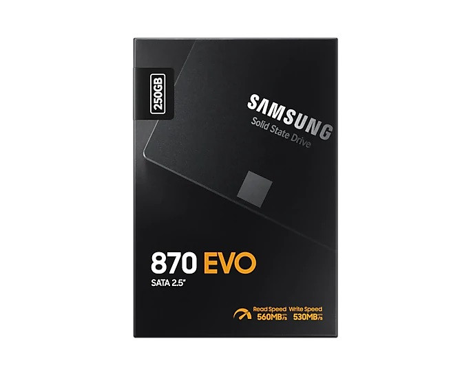 Samsung MZ-77E250BW Твердотельный накопитель SSD 870 EVO, 250GB, SATA 2.5" - фото 2 - id-p88721540