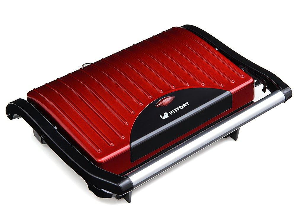 Бутербродница Kitfort КТ-1609 Panini Maker красный