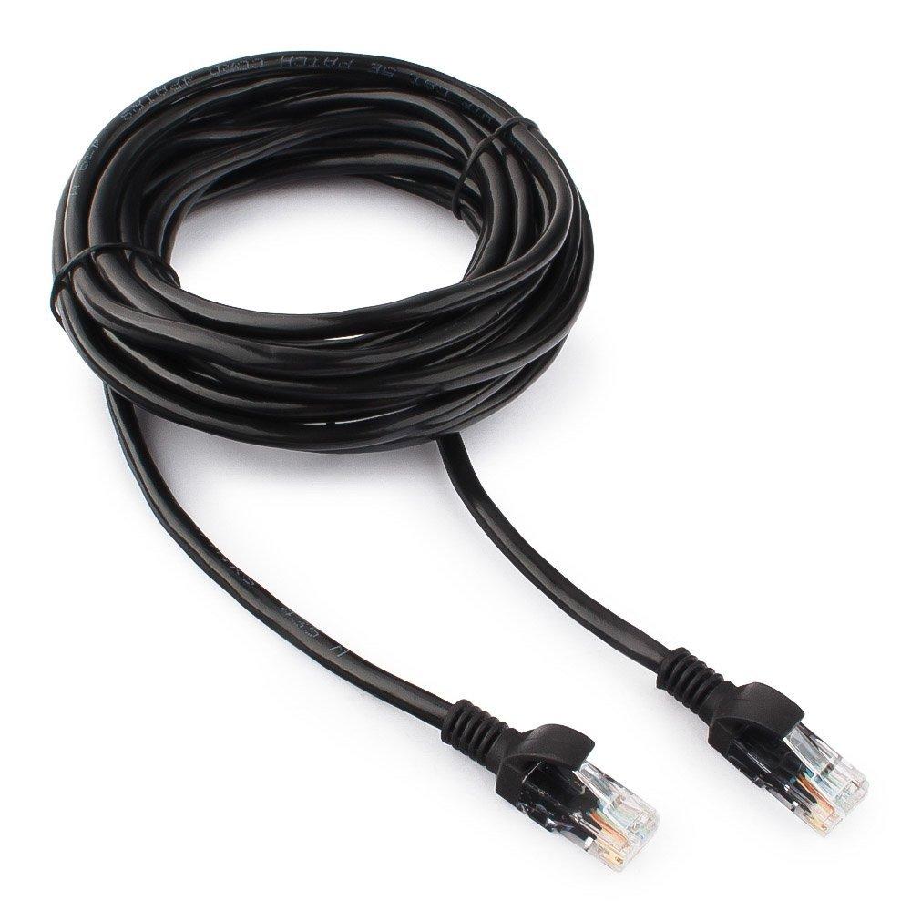 Патч-корд UTP Cablexpert PP12-5M/BK кат.5e 5м литой многожильный (чёрный)