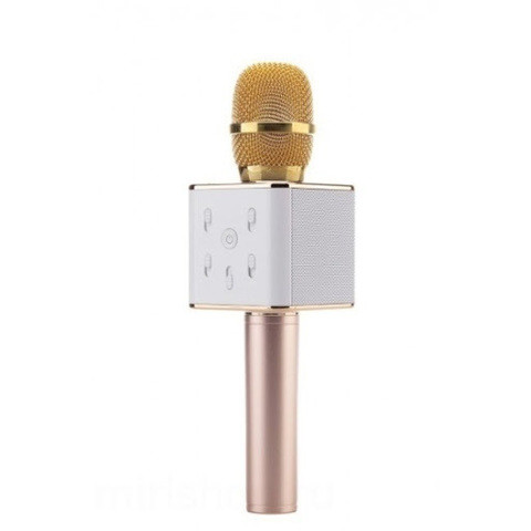 Караоке-микрофон беспроводной TUXUN Q7 со встроенной bluetooth-колонкой (Розовое золото) - фото 7 - id-p88724469