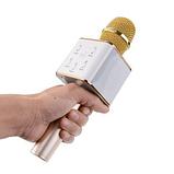 Караоке-микрофон беспроводной TUXUN Q7 со встроенной bluetooth-колонкой (Розовое золото), фото 8