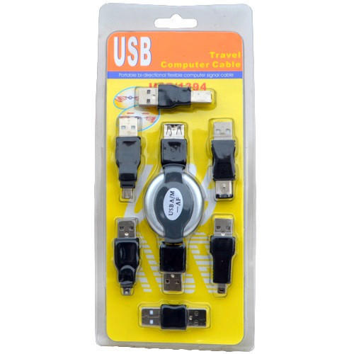 Набор USB переходников 7 в 1 Travel Computer Cable 1394, фото 1