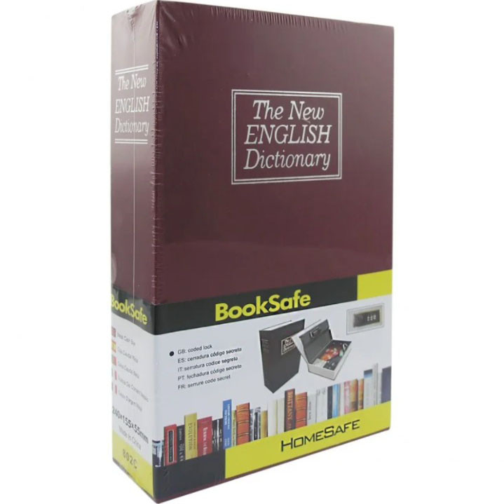 Книга-сейф The New English Dictionary красная 265х200х65 мм большая