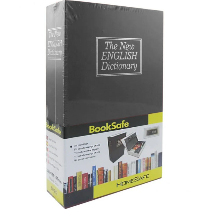 Книга-сейф The New English Dictionary черная 265х200х65 мм большая