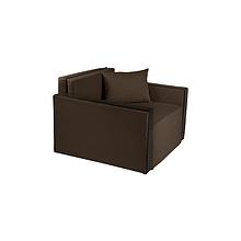 Кресло- кровать "Милена-2" CHOCOLATE/экокожа черная