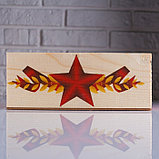 Кашпо деревянное 24.5×14.5×9 см Элегант "Красная звезда", МАССИВ СОСНЫ, фото 3
