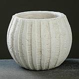 Кашпо керамическое "Шар" бежевое 13*13*10 см, фото 6