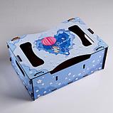 Подарочный ящик кашпо 30×20×12 см Весна "Для тебя", деревянный, с принтом, фото 3