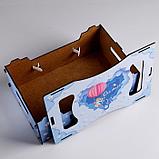 Подарочный ящик кашпо 30×20×12 см Весна "Для тебя", деревянный, с принтом, фото 4
