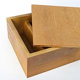 Кашпо деревянное 19×19×10 см, брашированное, фото 4