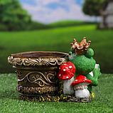 Фигурное кашпо "Лягушка царевна сидячая" 15х21см, фото 3
