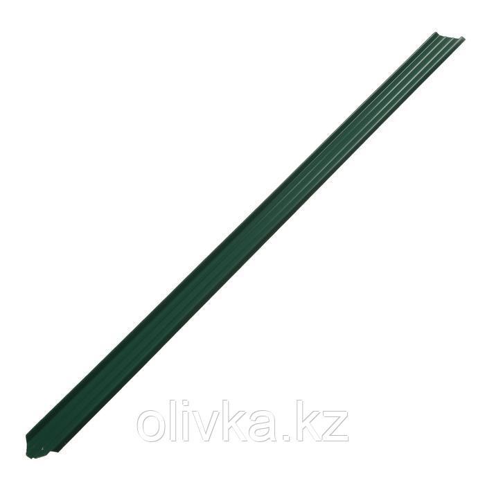 Штакетник металлический, 6,5 см × 1 м, зелёный мох, «Дача»