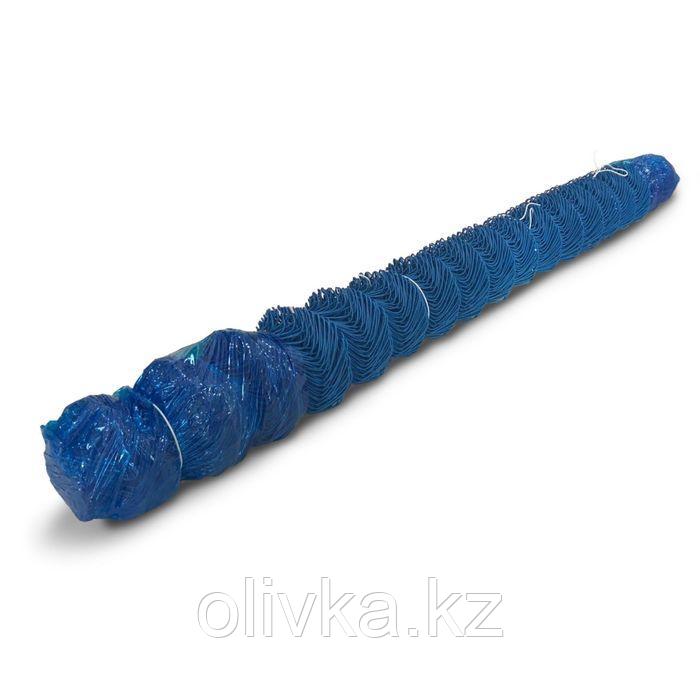 Сетка-рабица с полимерным покрытием, синяя, ячейка 50 мм, толщина 2,2 мм, рулон 1,2х10 м