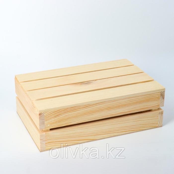 Кашпо деревянное 30×20×10 см