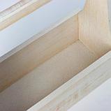 Кашпо деревянное 30×14×30 см, фигурное, состаренное, фото 4