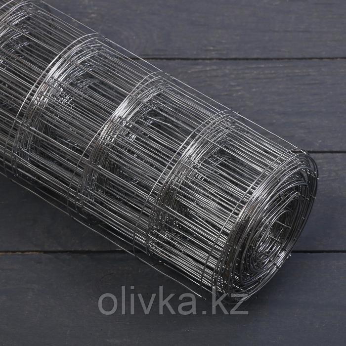 Сетка оцинкованная, сварная 0,5 × 10 м, ячейка 50 × 50 мм, d = 1 мм, металл