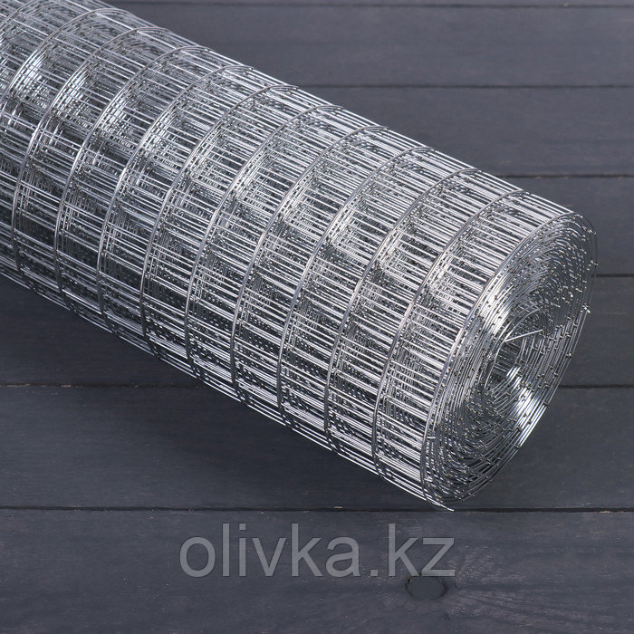 Сетка оцинкованная, сварная 0,5 × 10 м, ячейка 25 × 25 мм, d = 1 мм, металл
